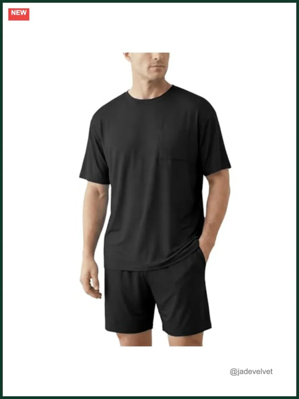 Men's Cooling Bamboo Viscose Pajama Set - Short Sleeve & Shorts
